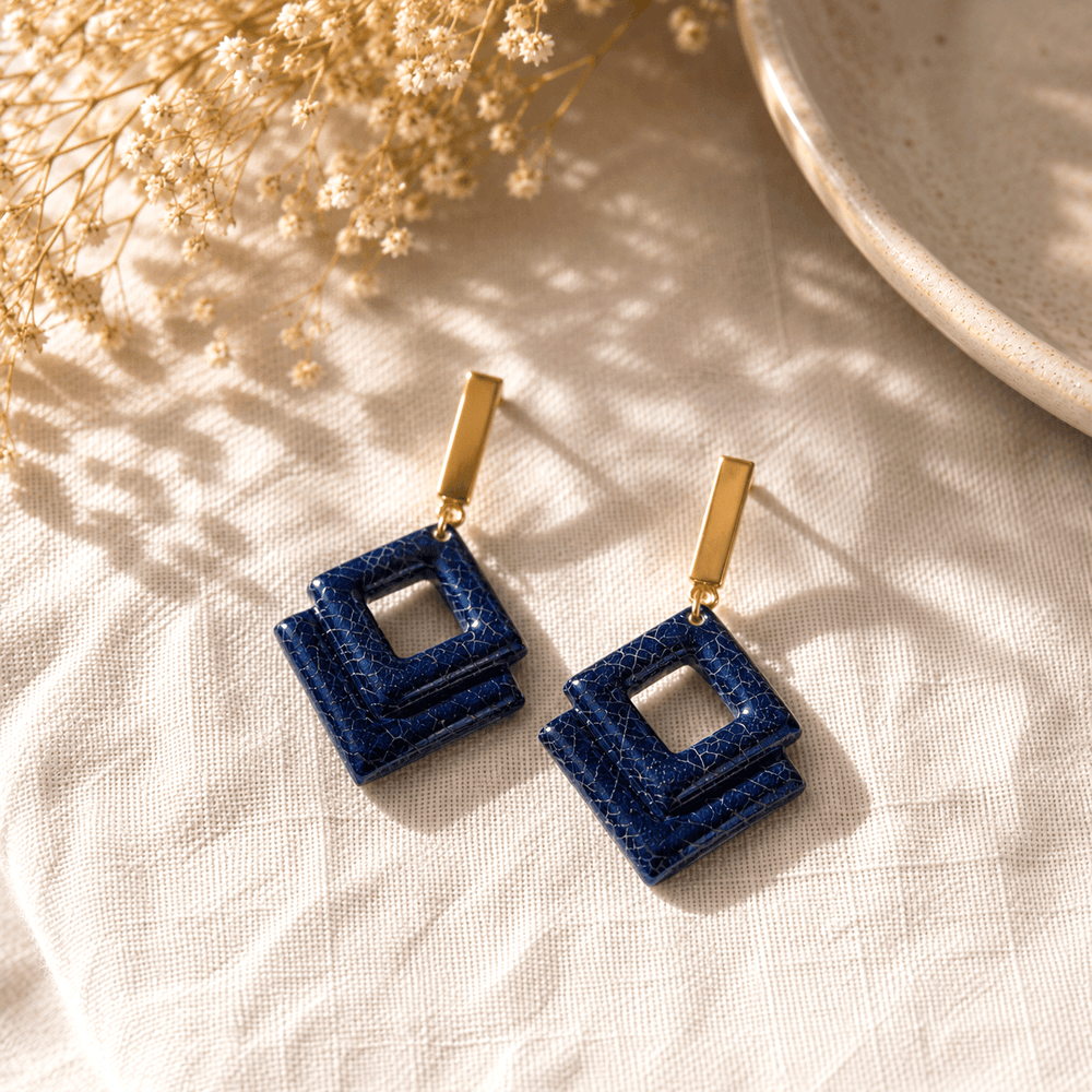 Pendientes Prisma Crackle Blue