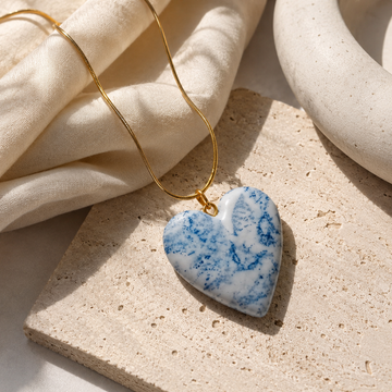 Collar Serenity Heart Azul