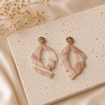 Pendientes Marble Blush Coral