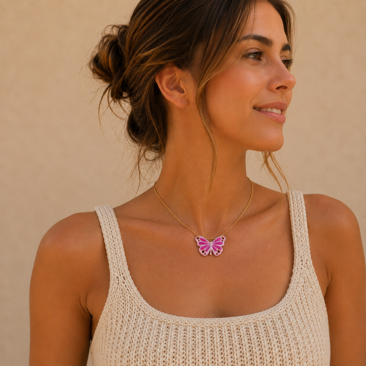 Collar Butterfly Fucsia