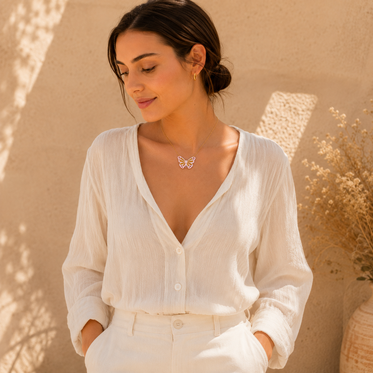 Collar Butterfly Dorado