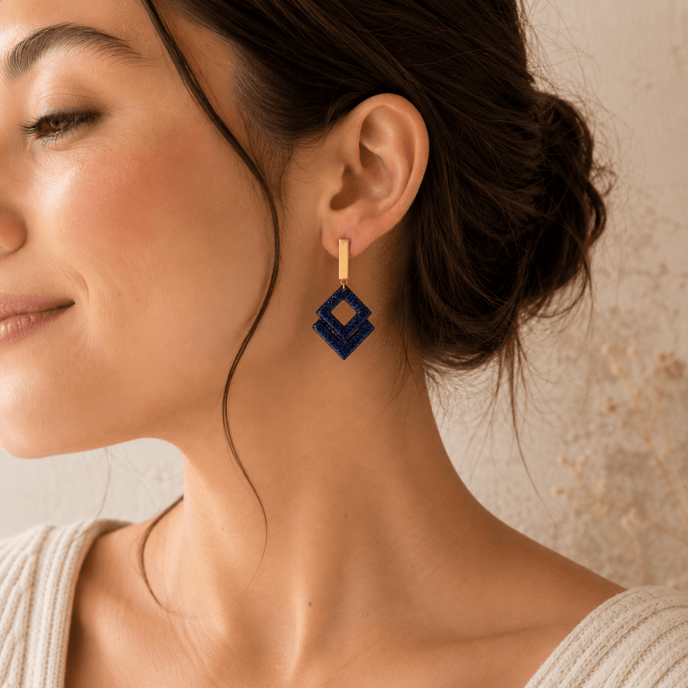 Pendientes Prisma Crackle Blue