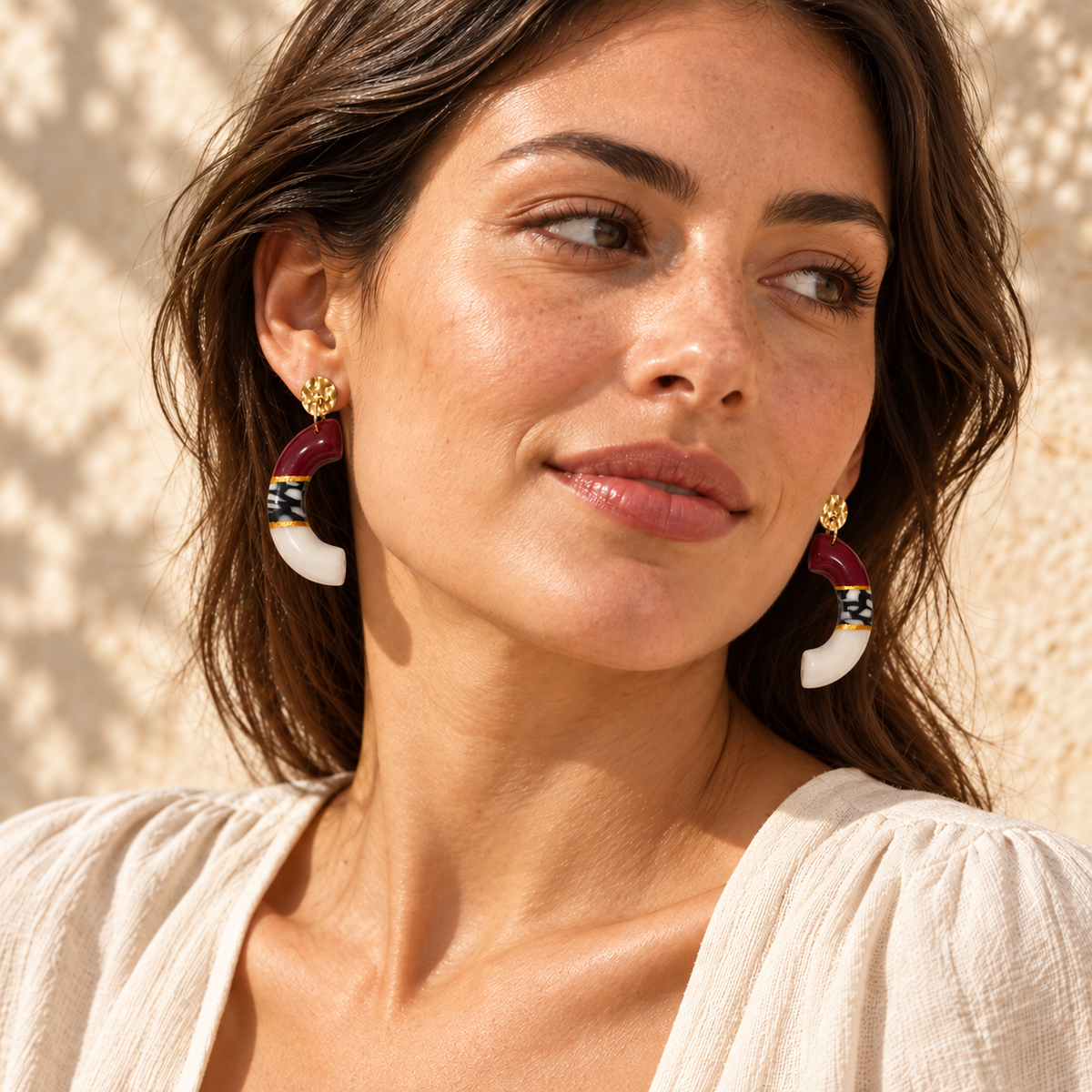 Pendientes Arcadia Burgundy