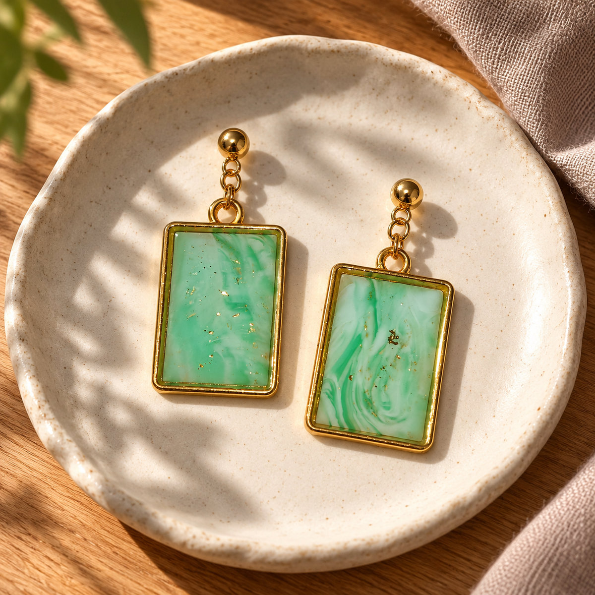 Pendientes Golden Tide Frame