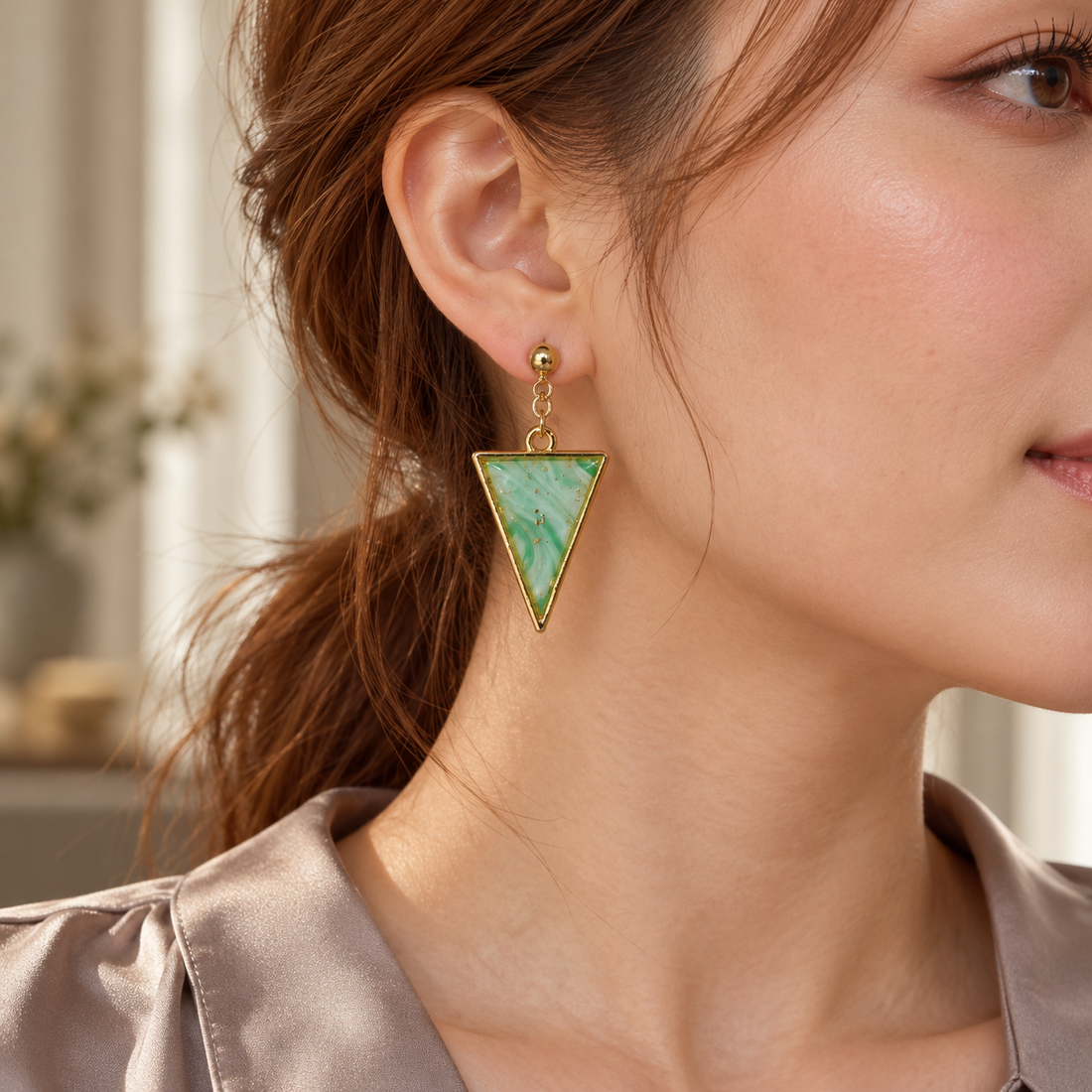 Pendientes Golden Tide Triangle